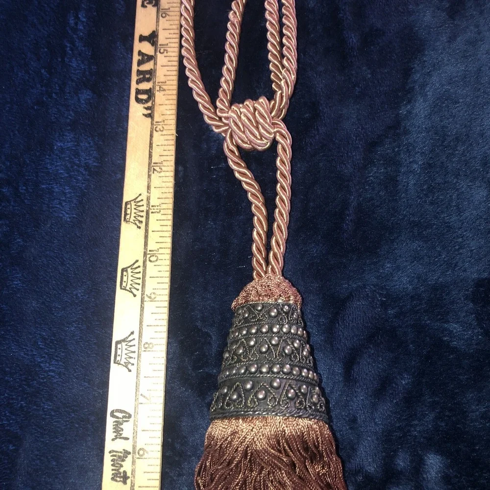 Vienna Trimmings Brown Curtain Rope Tieback‎ w/ 6.75